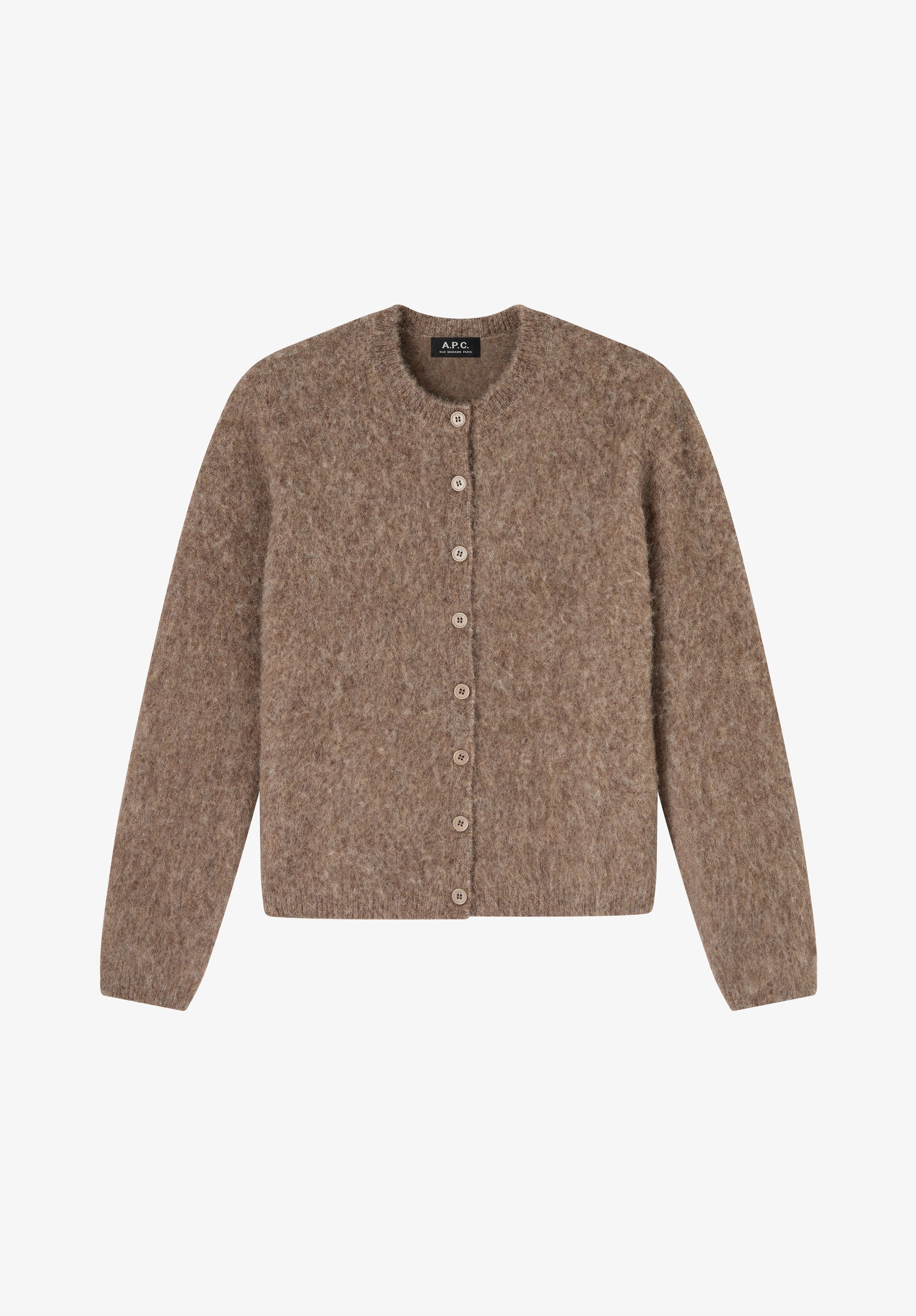 A.P.C. Marion Cardigan - Taupe alpaca wool cardigan