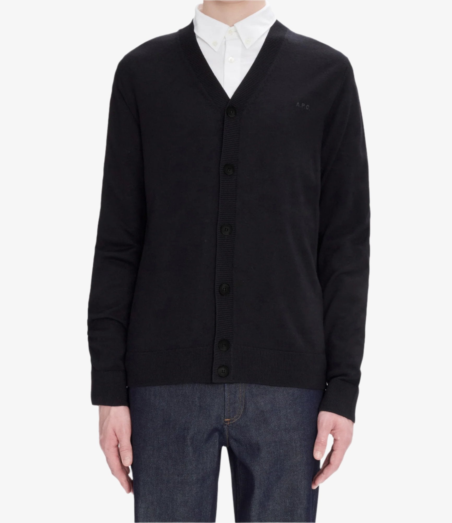 Joe Logo cardigan | Italian Merino wool | A.P.C. Ready-to-Wear