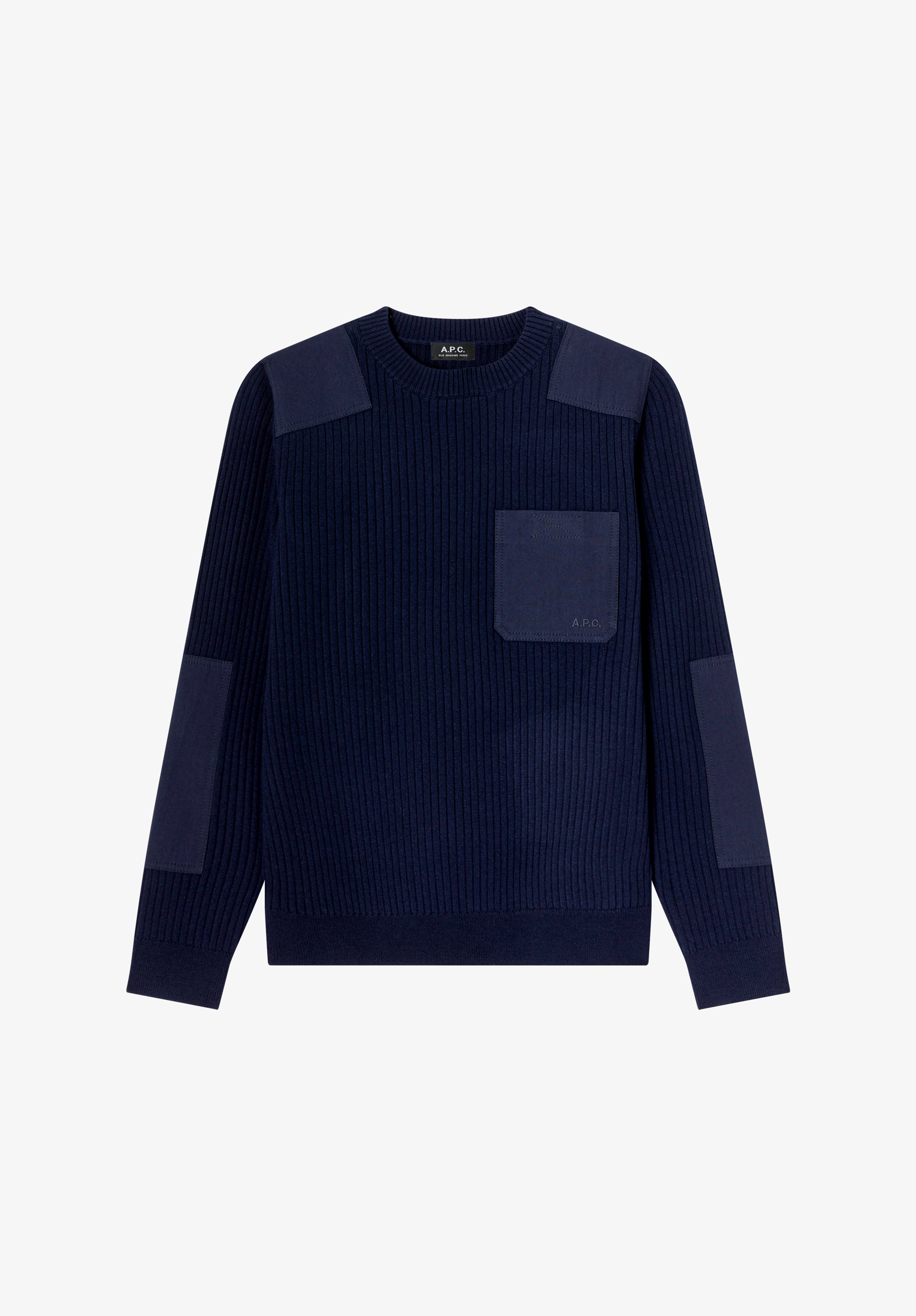 【希少】RRL military wool knit navy stencil A.P.C. | Merino Wool Military Sweater | Knitwear