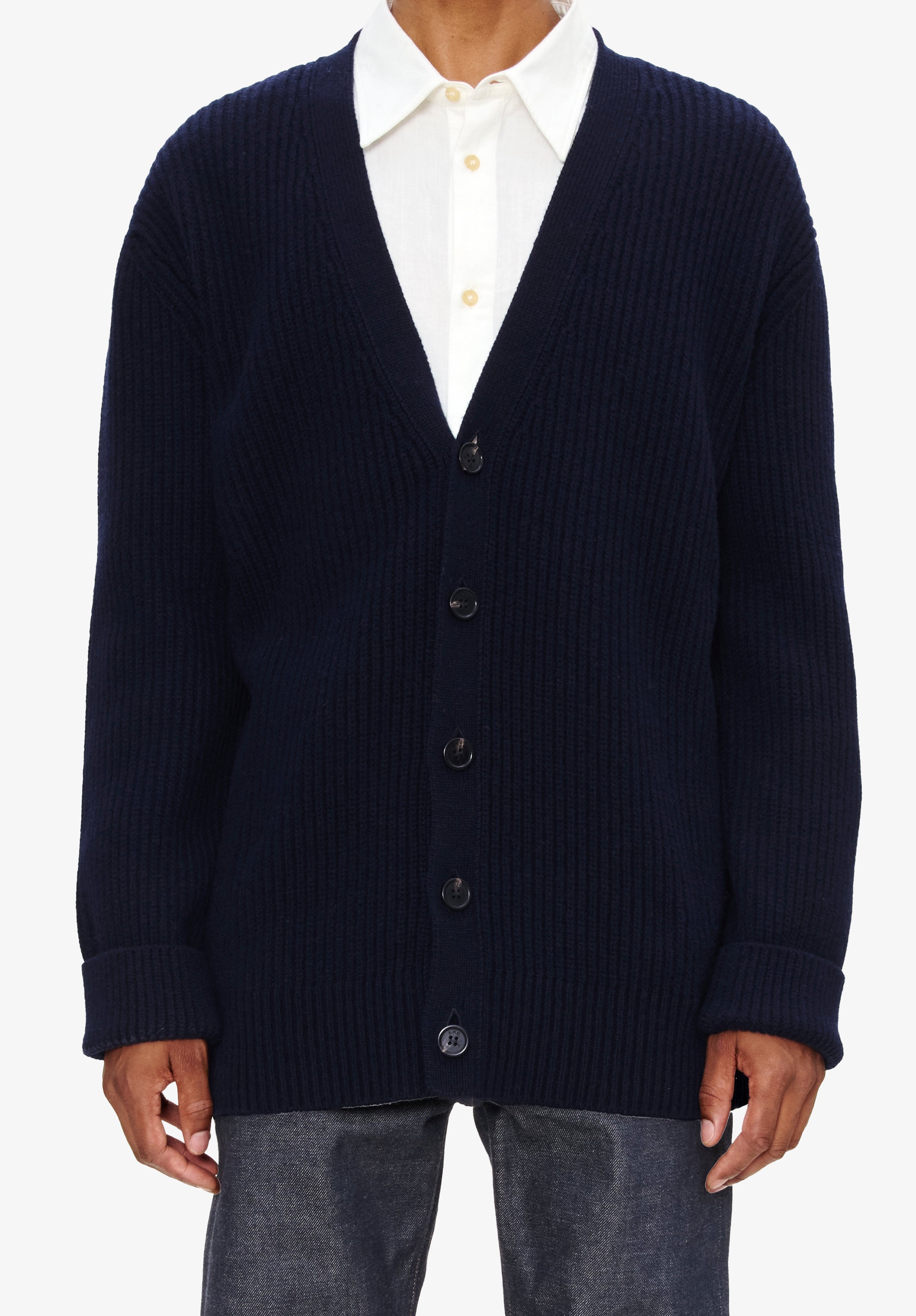 Wool-cashmere unisex cardigan | Knitwear | A.P.C. Ready-to-Wear