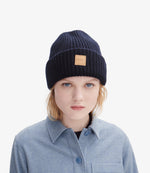 APC Michele Cashmere Wool Beanie Navy Michele knit cap | Ribbed lambswool-cashmere blend | A.P.C.  main image 4