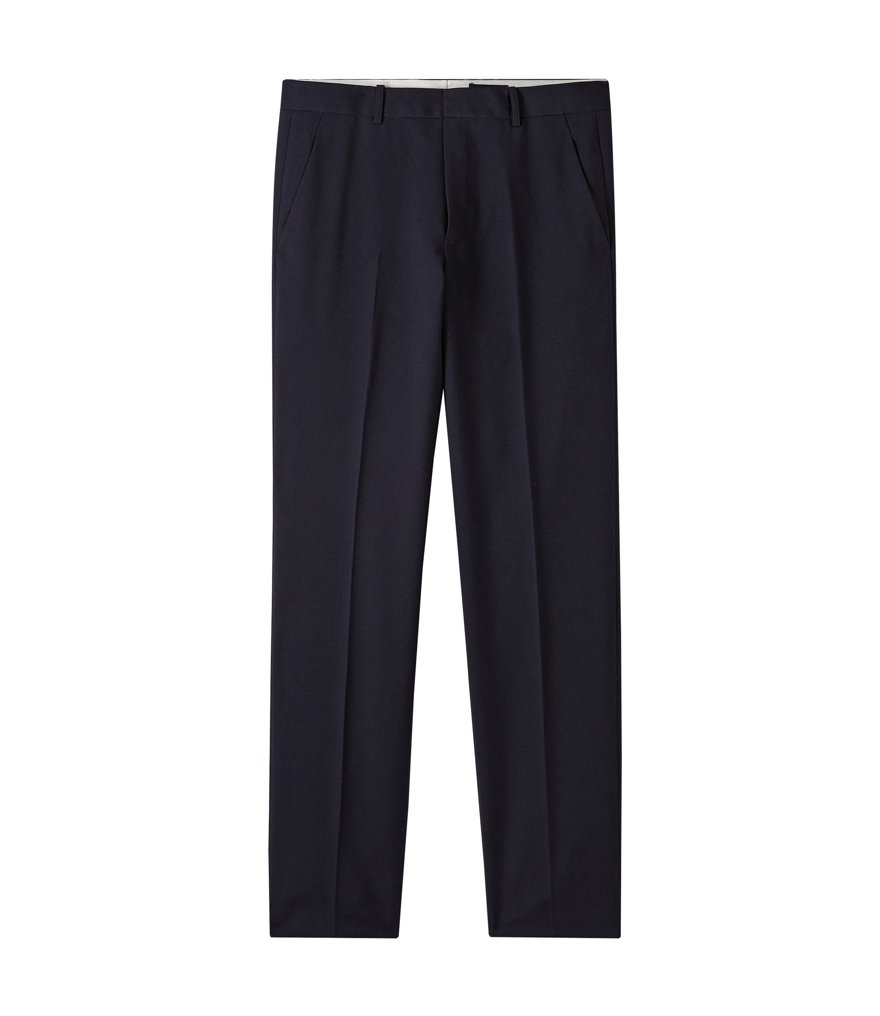 パンツ A.P.C. Wool Straight Slacks MadeinFrance French 1930/40s Black/Grey Striped Wool Tailor Made Pants