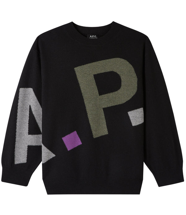Logo All Over sweater F - LZZ - Black