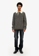 Sweater polo collar