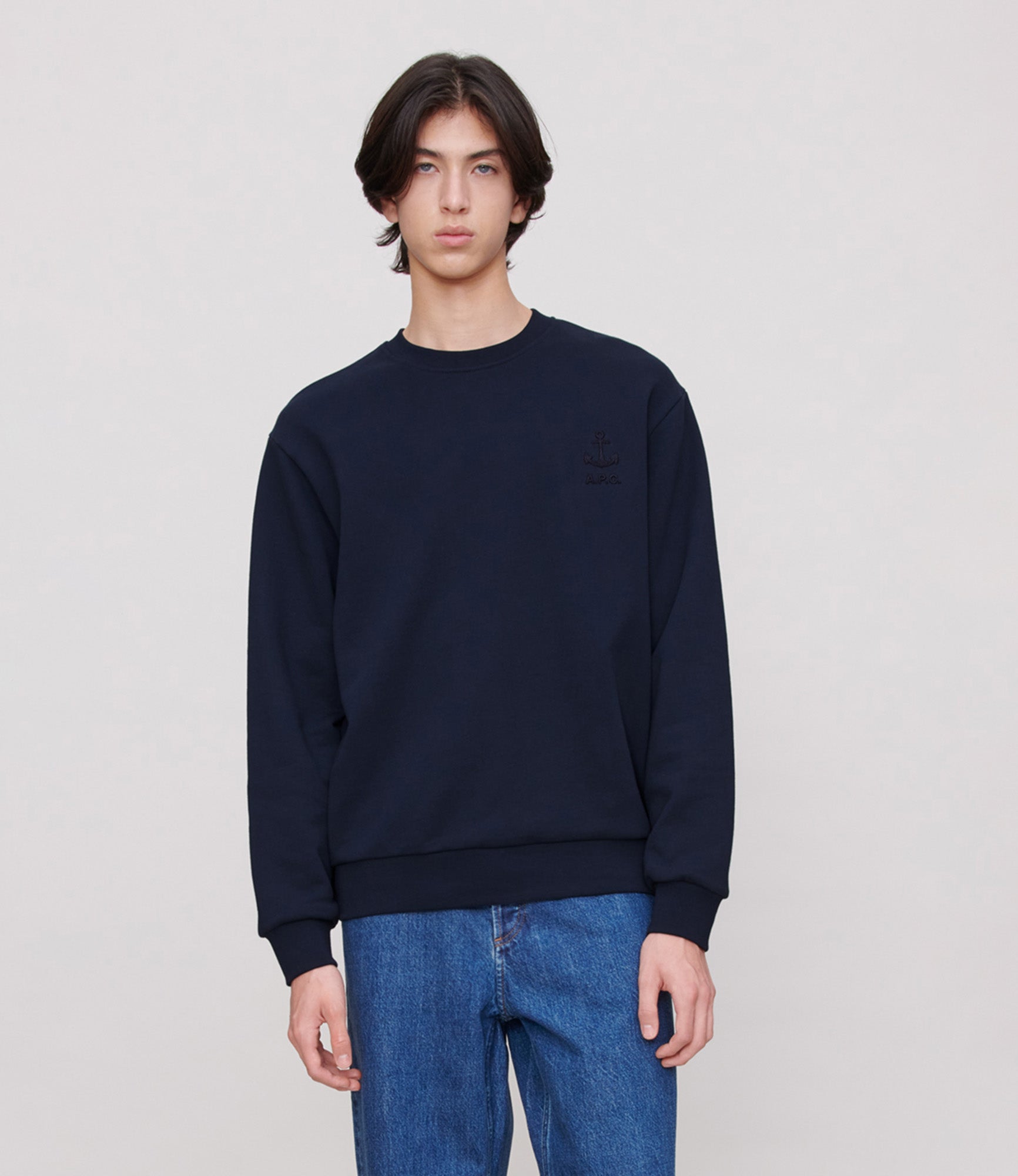 ニット・セーター A.P.C. Amir Knit Dark Navy COGDKH23357TIP COGDKH23357TIPFW24 Apc Clothing Amir Sweater Dark Navy White COGDK-H23357 – Welcome