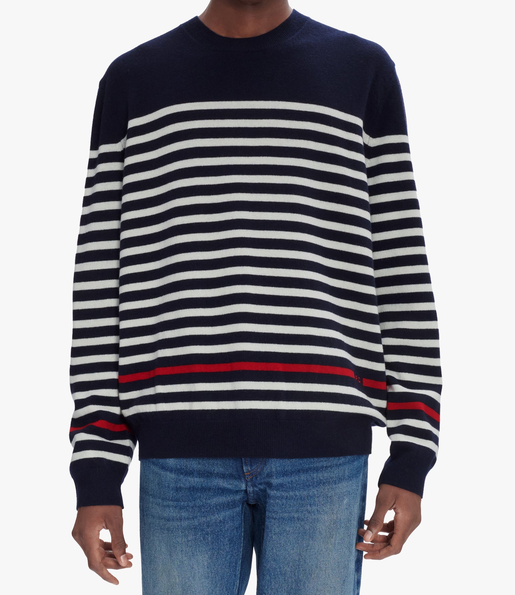 Bobby sweater | Men's striped carded wool | A.P.C. Ready-to-Wear
