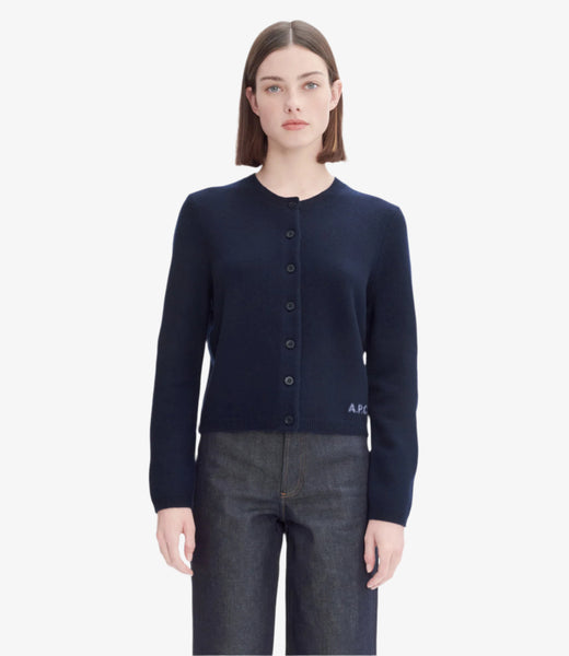 Mila cardigan | Two-colour thick felted wool collection