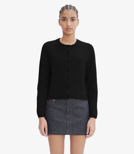 Mila cardigan | Two-colour thick felted wool | A.P.C. Ready
