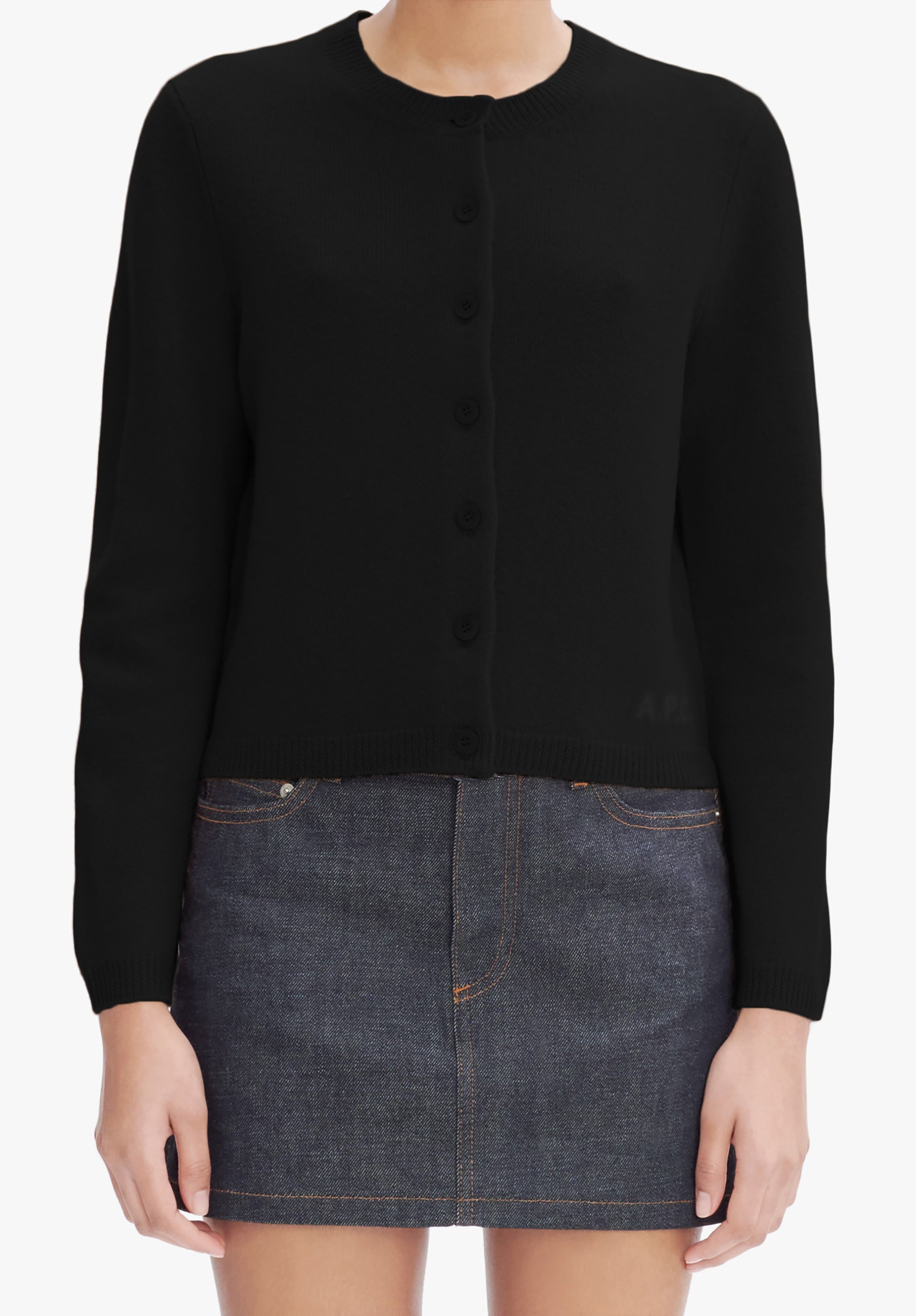Melt the lady リブニットアンサンブル　ブラック The Sandy Sweater - Black mock neck cashmere sweater – LISA YANG