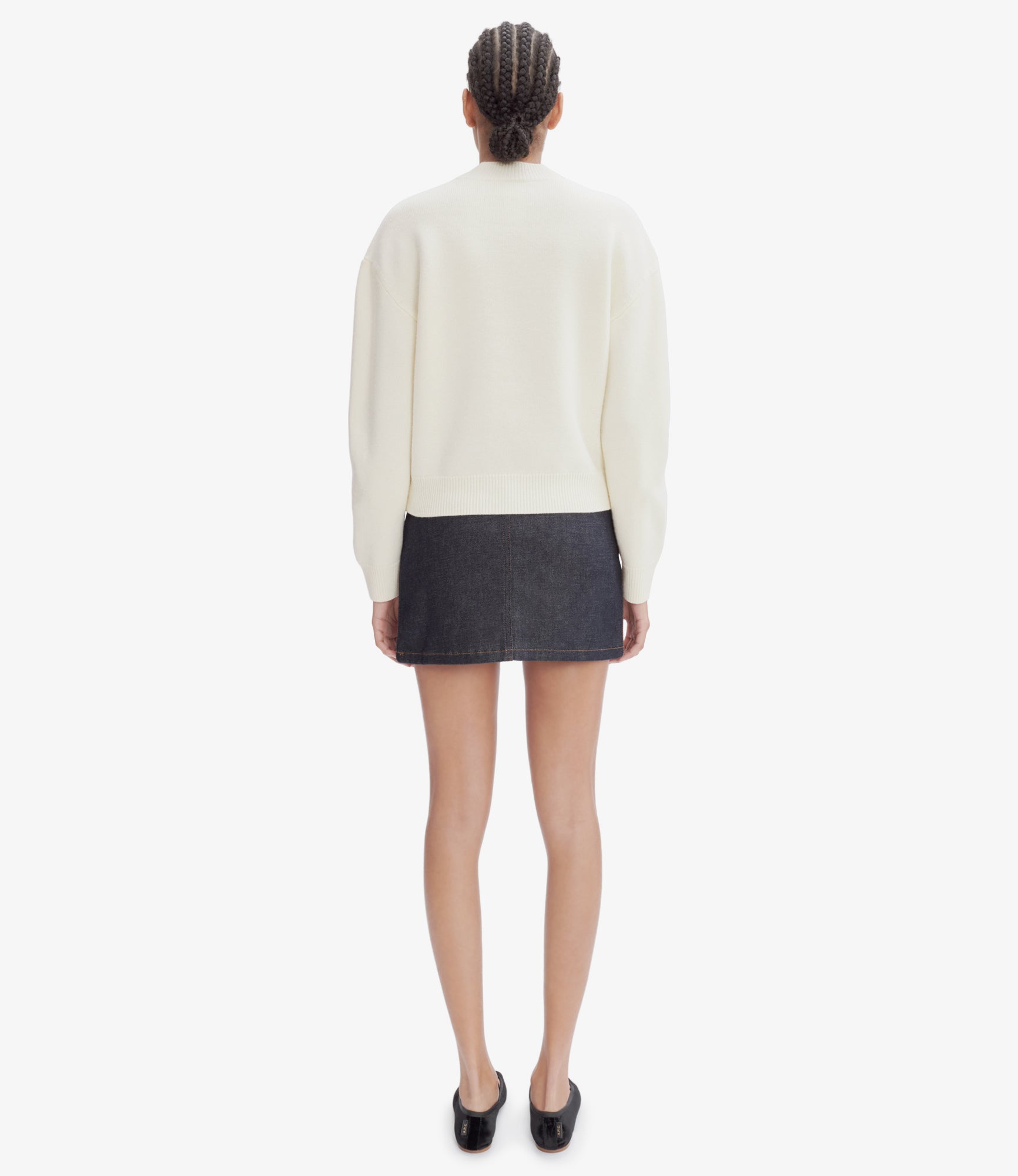 Esther sweater | Two-colour thick felted wool collection | A.P.C.