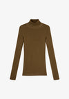 Narrow-rib polo neck sweater view 1