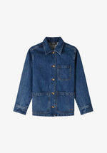 【A.P.C】FEMME 3rd DENIM JKT Vintage wash Vintage 90's Acid Wash Jacket Women's Medium Chic Denim/Jean