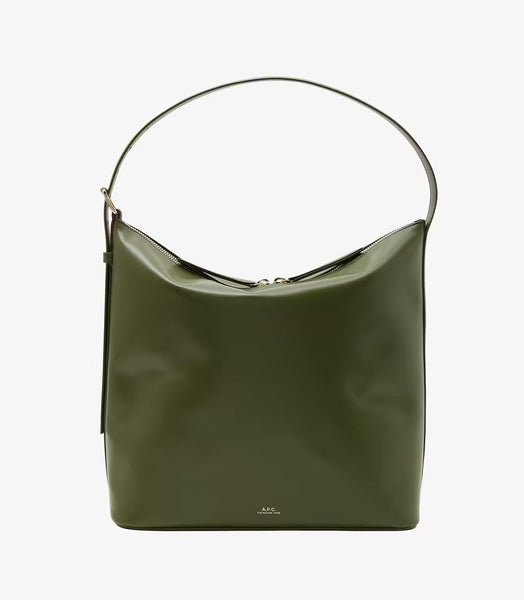accent shoulder bag／カーキ Vera Maxi bag | 100% cowhide leather | A.P.C. Accessories