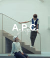 two models looking at each other and A.P.C. Golf logo