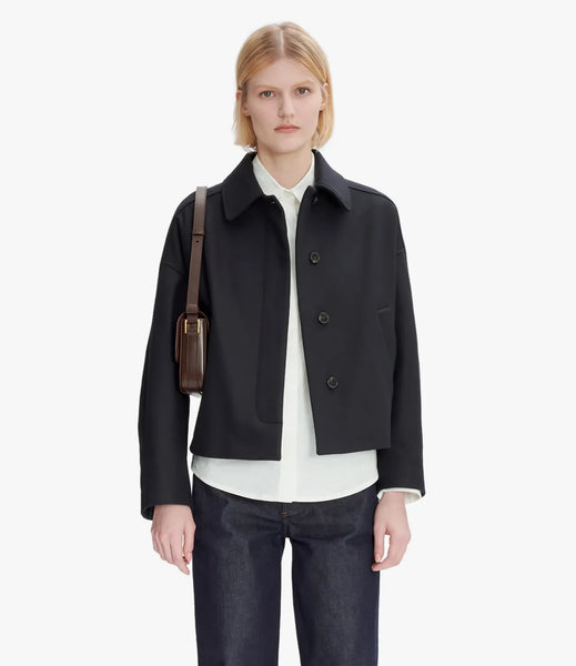ジャケット A.P.C. DARK BLUE COTTON BECCA JACKET Becca jacket | Thin wool-cashmere blend | A.P.C. Ready-to-Wear