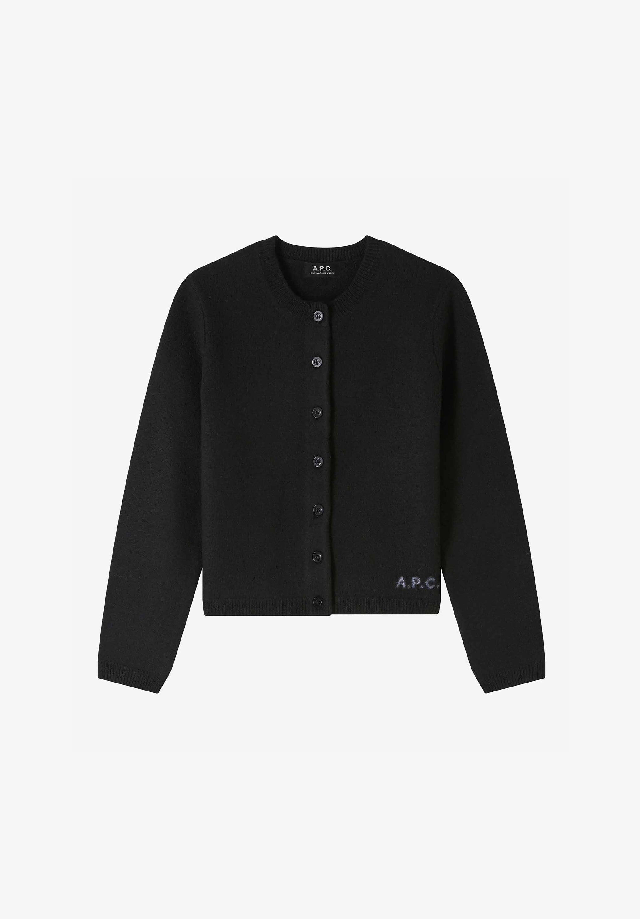 Mila cardigan | Two-colour thick felted wool | A.P.C. Ready-to-Wear