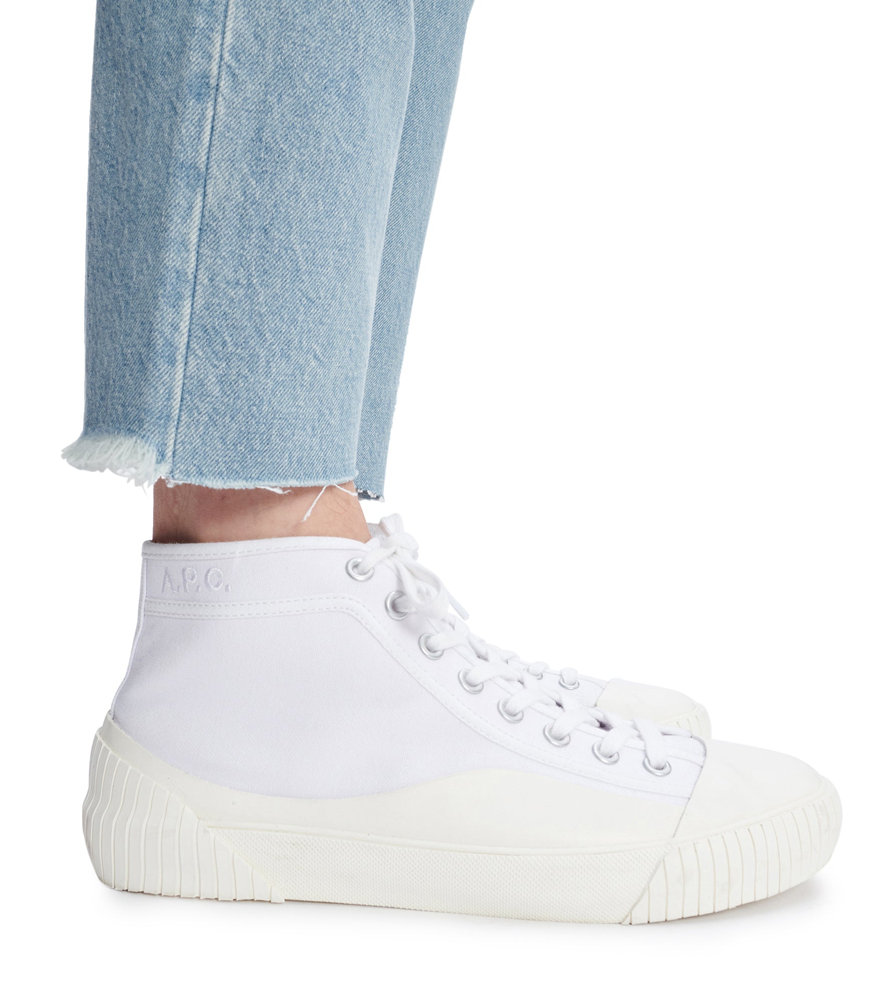 ※いわちゃん様用　A.P.C HIDE/SNEAKERS CM26.27 Iggy High sneakers | High-top sneakers in white canvas reinforced
