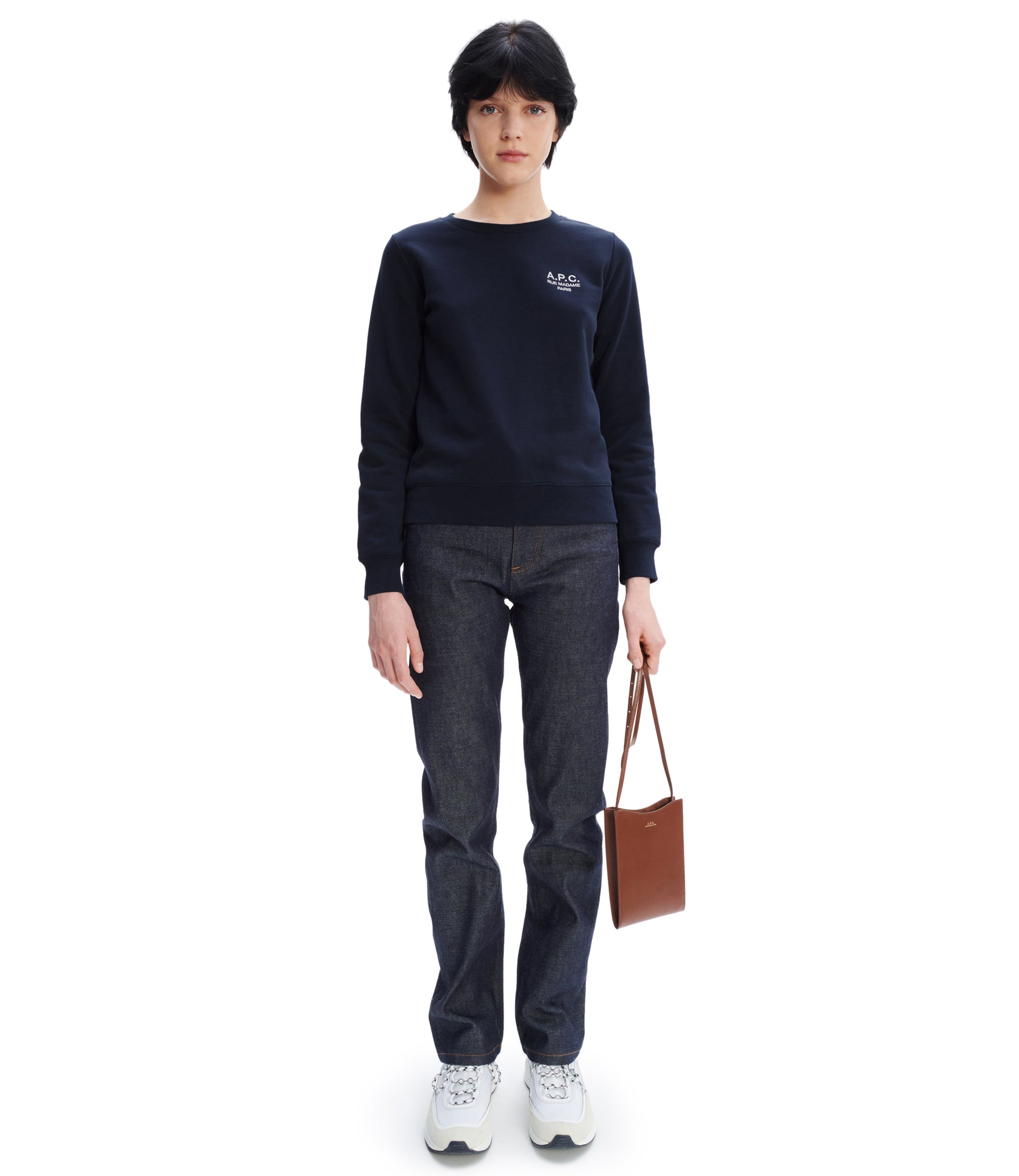 限定★レディースA.P.C. Skye Sweatshirt Navy Blue A.P.C. アーペーセー Skye スウェットシャツ｜BORN FREE ONLINE SHOP
