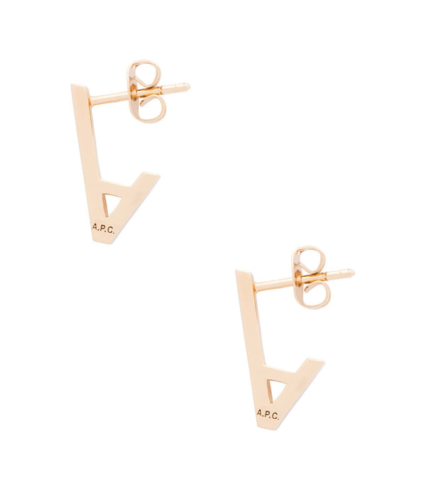 Logo A Mini stud earrings - RAA - Goldtone