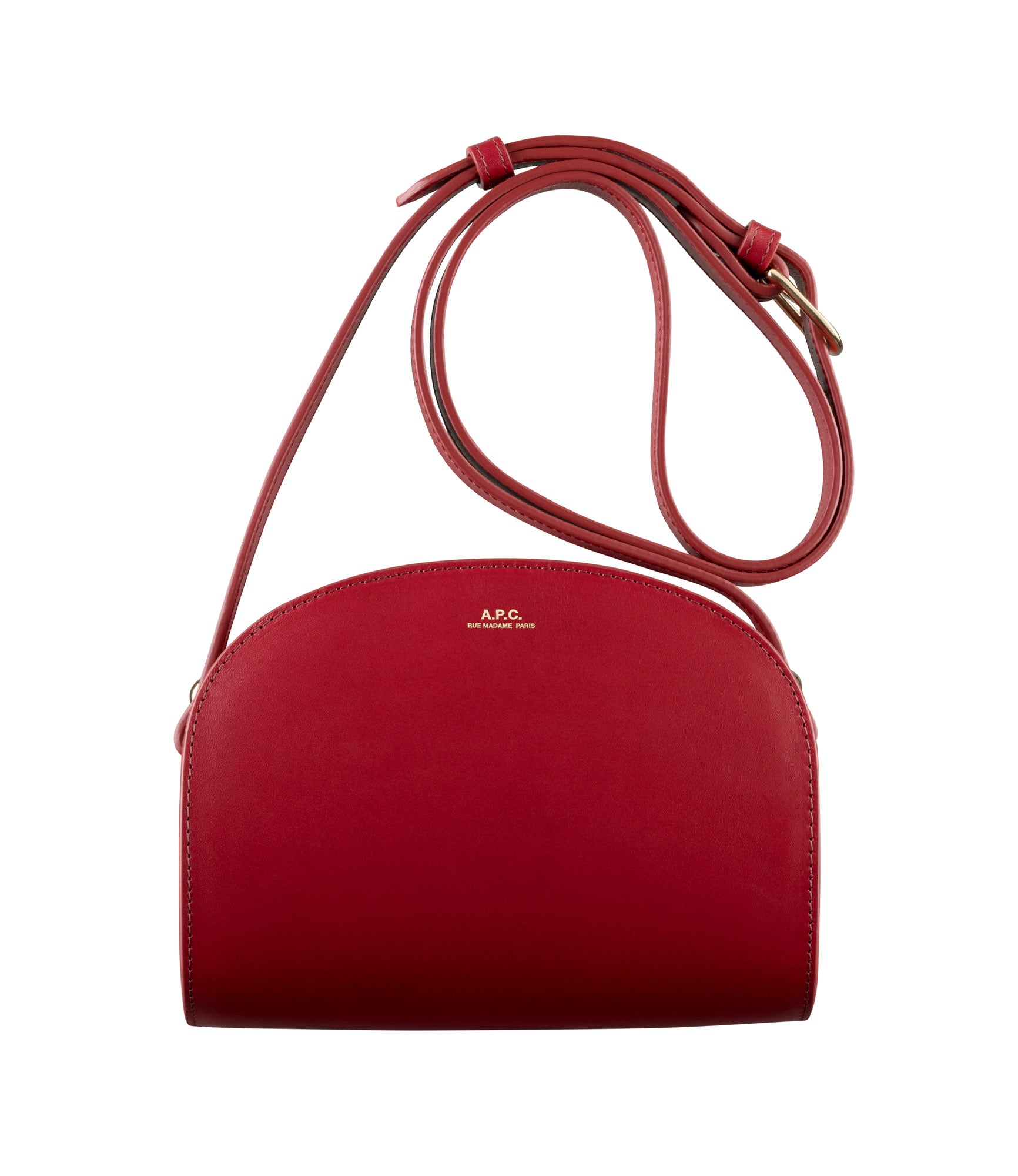 A.P.C. Demi Lune Mini Leather Crossbody