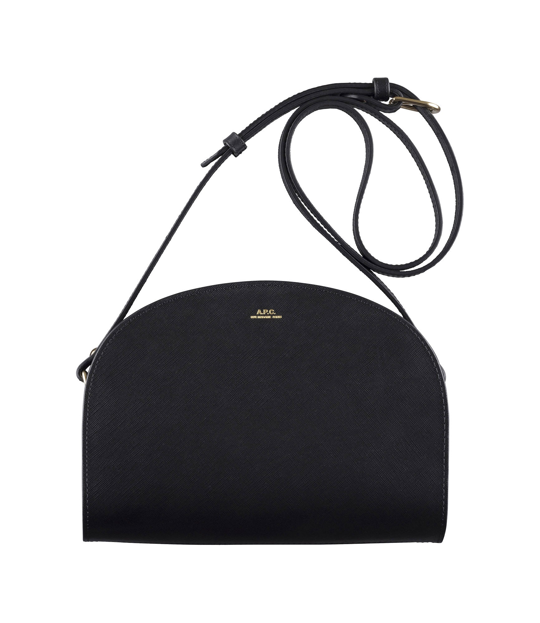 A.P.C. Bag Demi-Lune Mini Leather Black