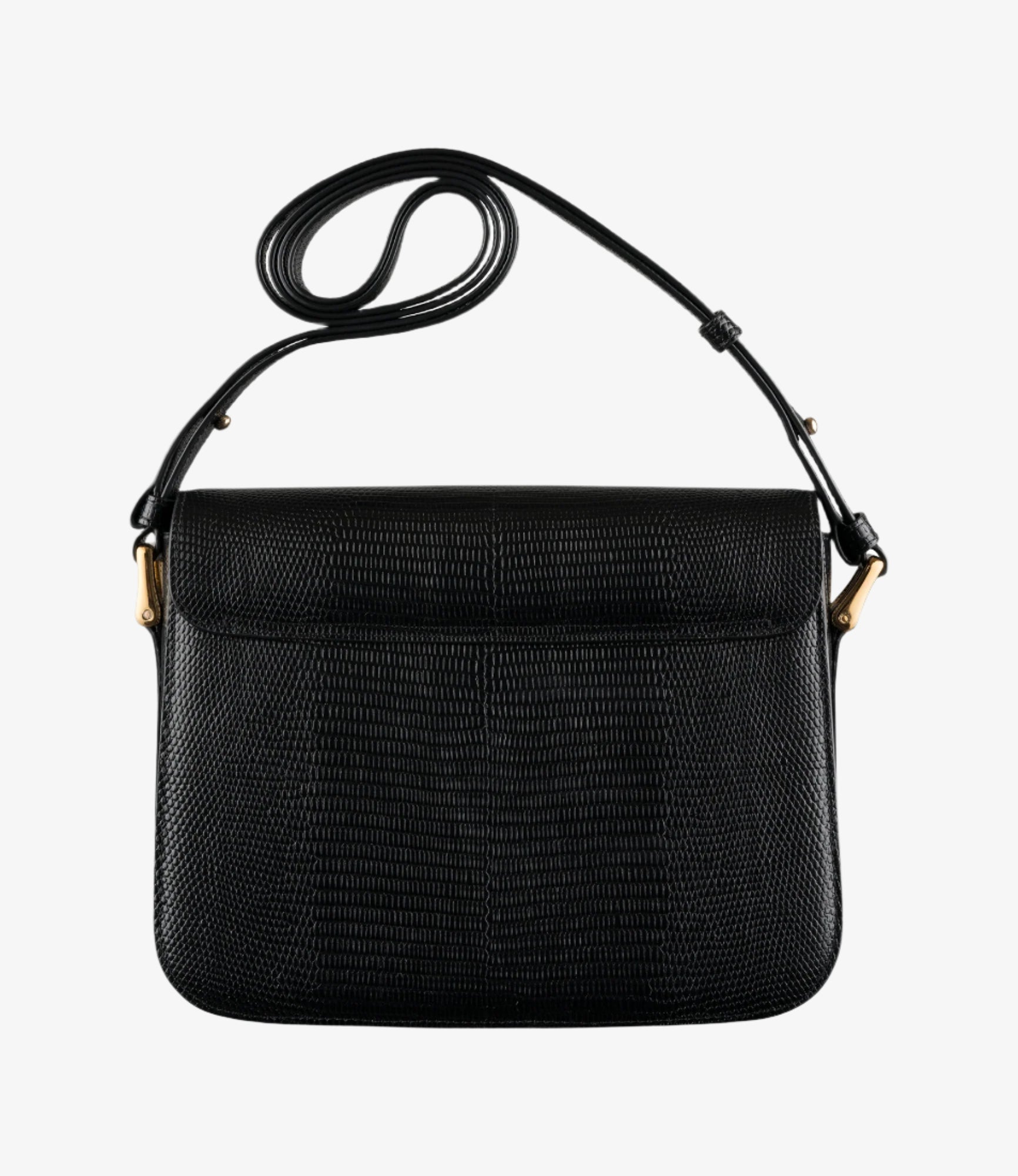 Grace bag | Grace bag in black leather embossed with a Grace bag | Grace bag in black leather embossed with a