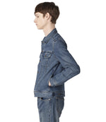 AMERI　MANY WAY VERSATILE DENIM COAT　Sブルー Men's Bomber jacket in used-effect coated denim | Blue | Diesel